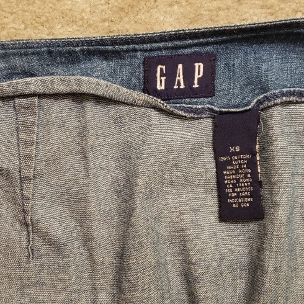 Vintage GAP Denim Wrap Mini Skirt, Size S, 100% Cotton, Blue - Picture 2 of 5